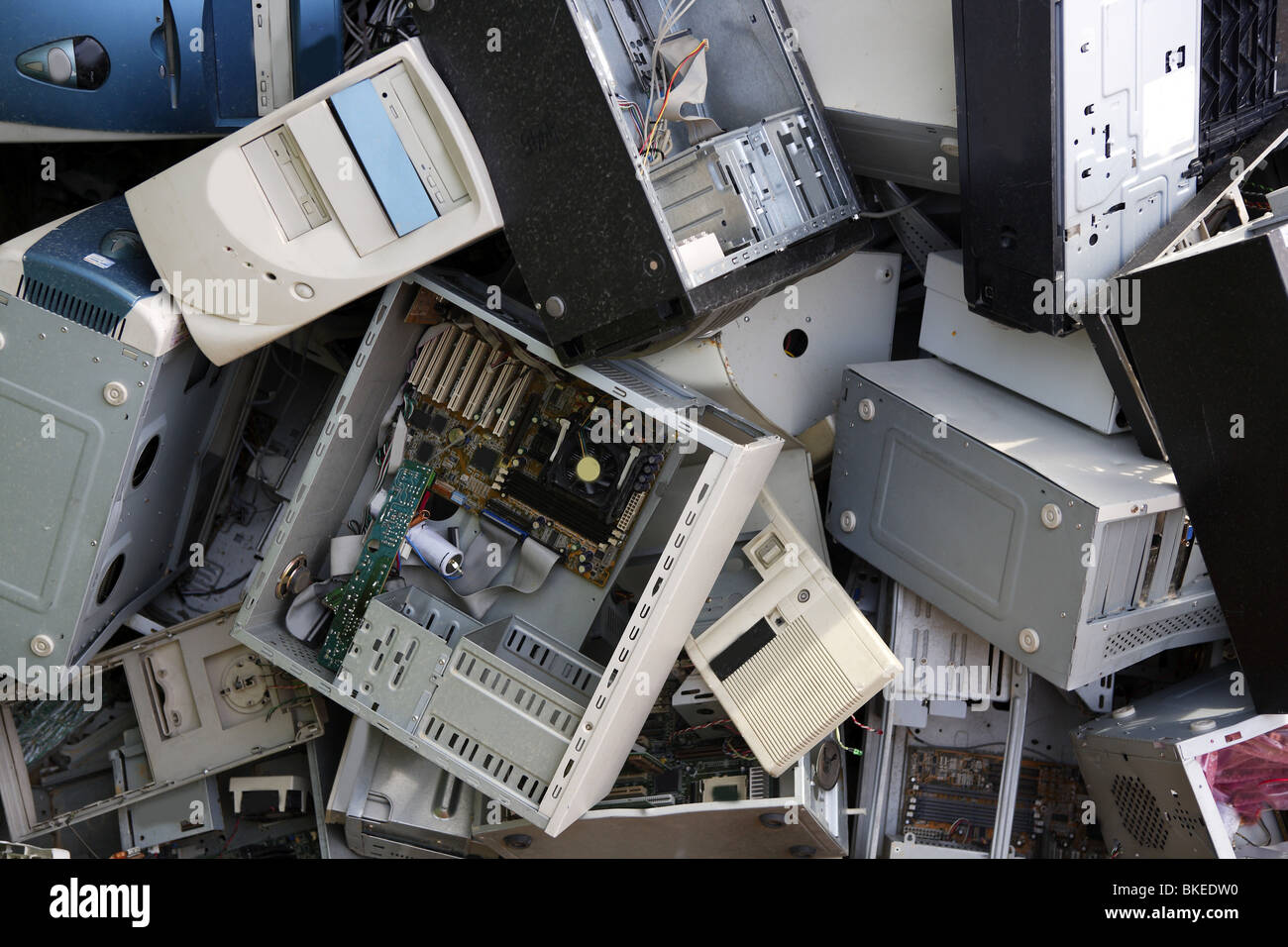 L'industrie de recyclage du matériel de bureau Ordinateur Banque D'Images