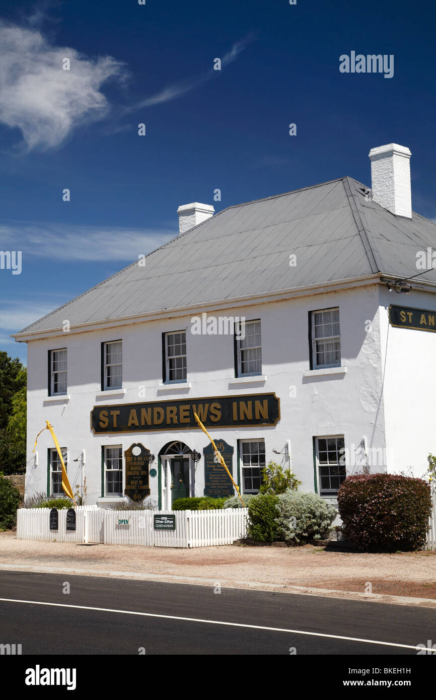 St Andrews Inn (auberge) 1845, Cleveland, Midlands, Tasmanie, Australie Banque D'Images