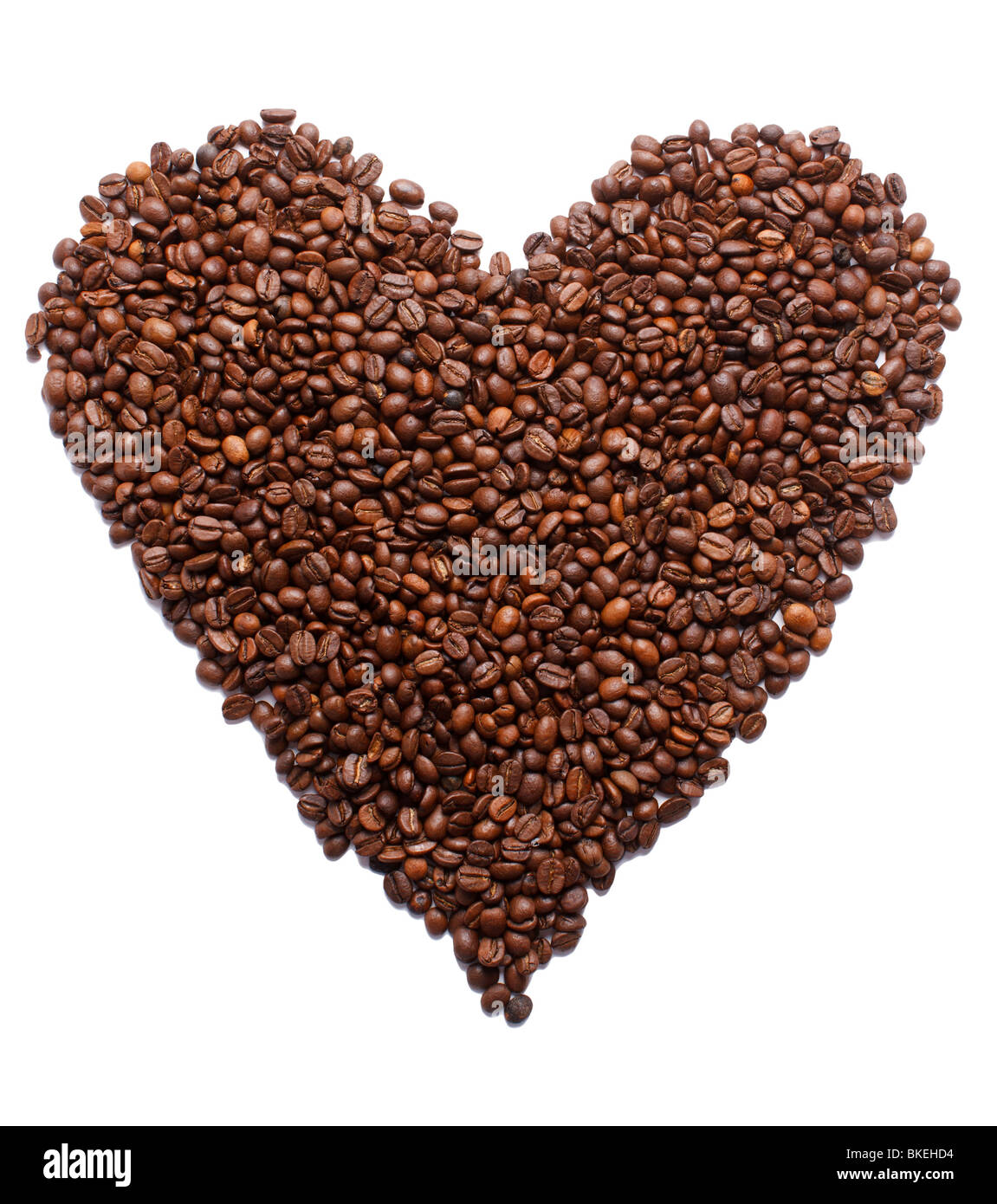 Coeur fait de grains de café Banque D'Images