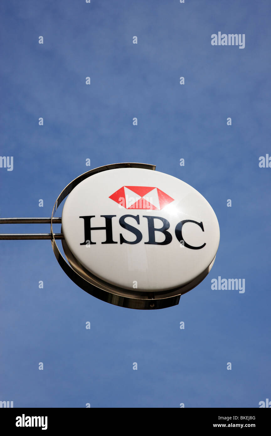 Signe de la banque HSBC et le logo Banque D'Images