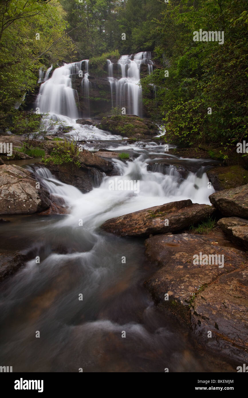 Long Creek Falls, Chattooga Wild & Scenic River, Sumter National Forest, Caroline du Sud Banque D'Images