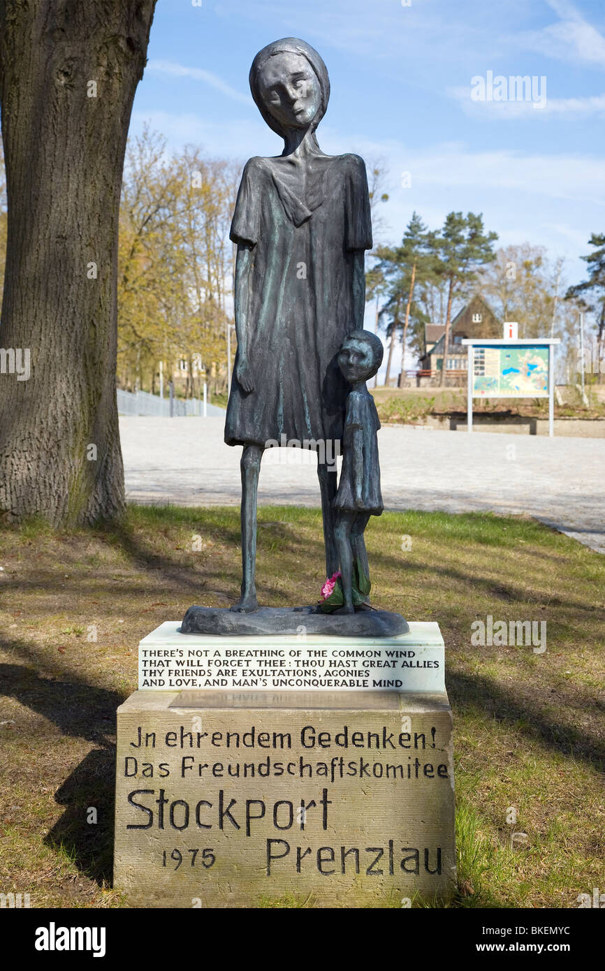 Mémorial du Camp de concentration de Ravensbruck, Brandebourg, Allemagne Banque D'Images