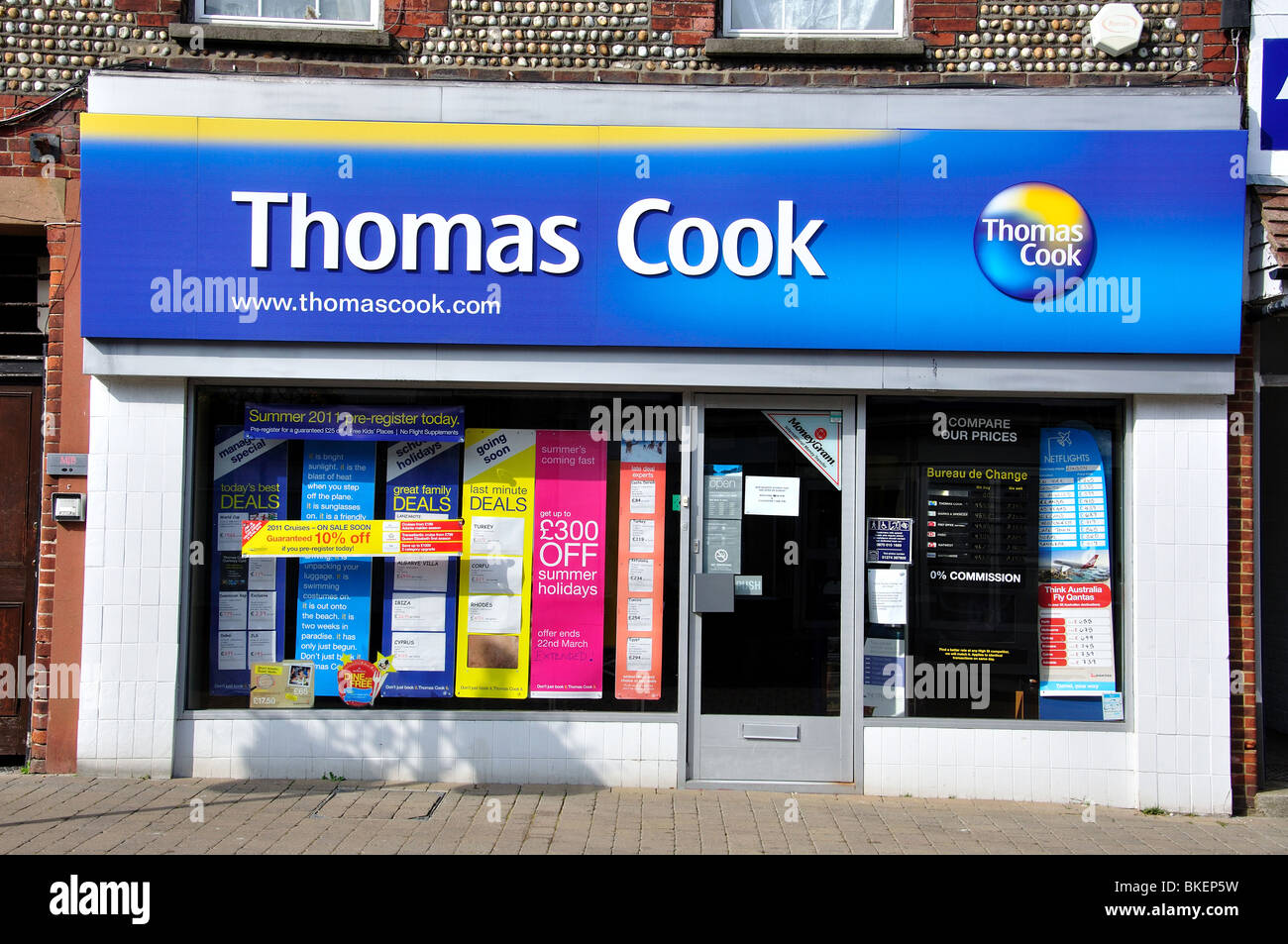 Thomas Cook Travel Agents, High Street, Littlehampton, West Sussex, Angleterre, Royaume-Uni Banque D'Images