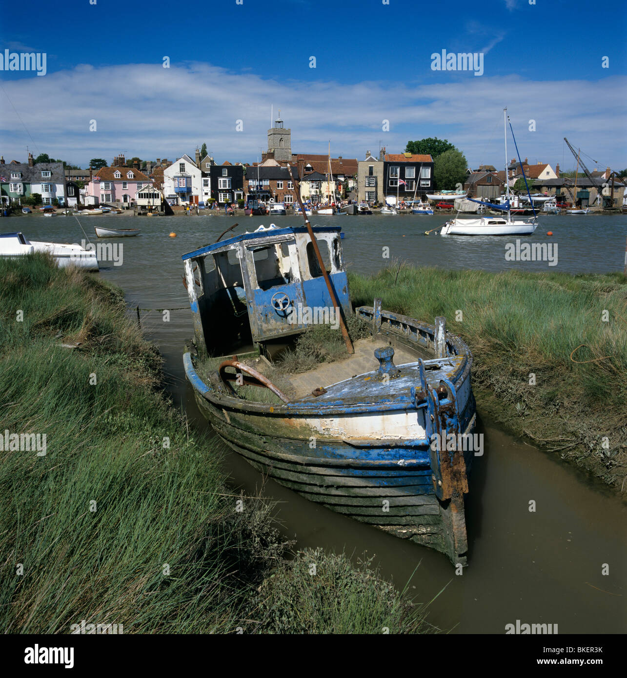 Ancien bateau de pêche à Wivenhoe Banque D'Images