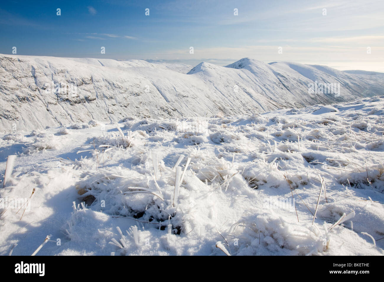 Stony Cove Pike regardant vers la lande Kentmere Ambleside ci-dessus dans le Lake District UK Banque D'Images