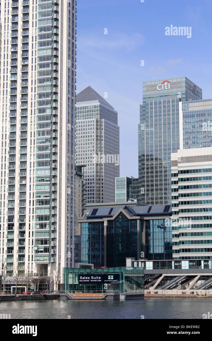 Millwall dock intérieur canary wharf London Docklands england uk go Banque D'Images