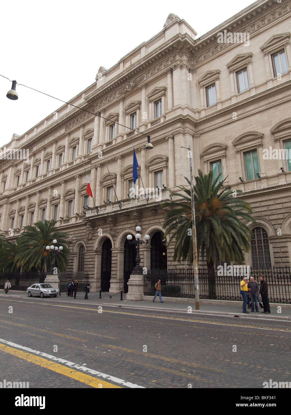 Banque d'Italie, la banque nationale d'Italie, Via Nazionale, Rome, Italie Banque D'Images