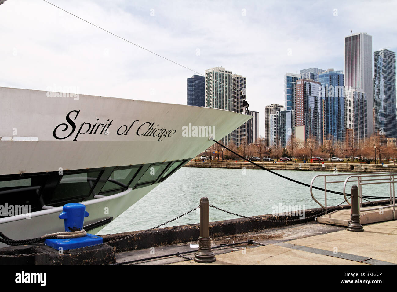 L'esprit de Chicago amarré au Navy Pier. Banque D'Images