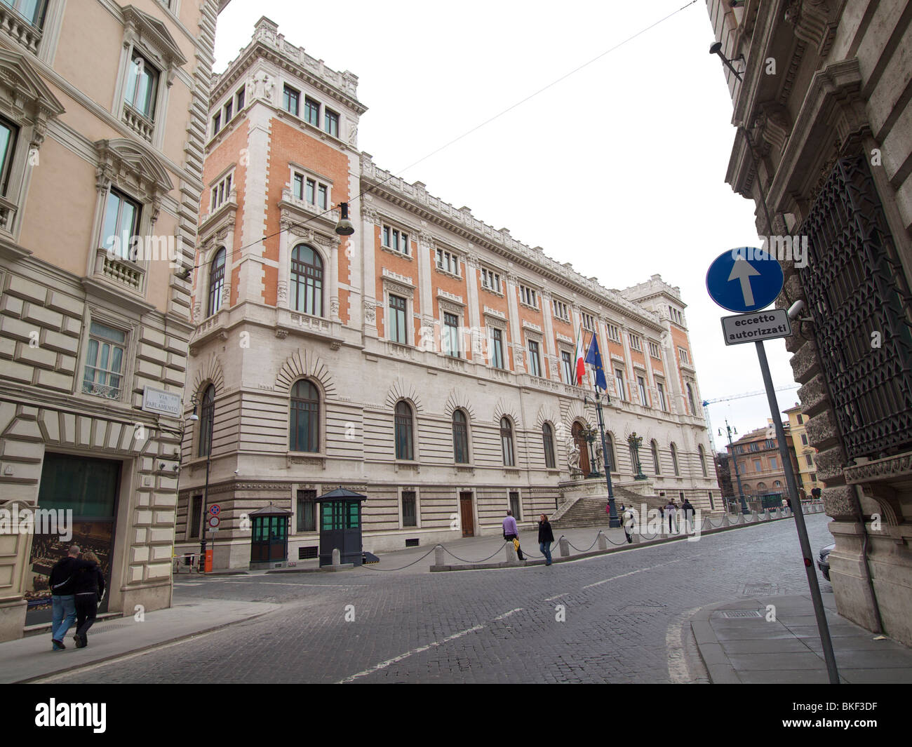 Bâtiment du parlement italien, Plaza del Parlamento, Rome, Italie Palazzo Montecitorio Banque D'Images