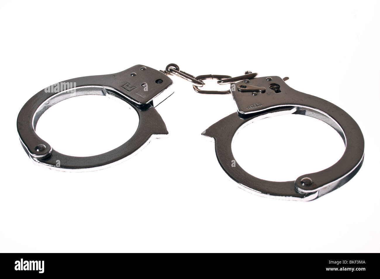 Menottes contre white Banque D'Images