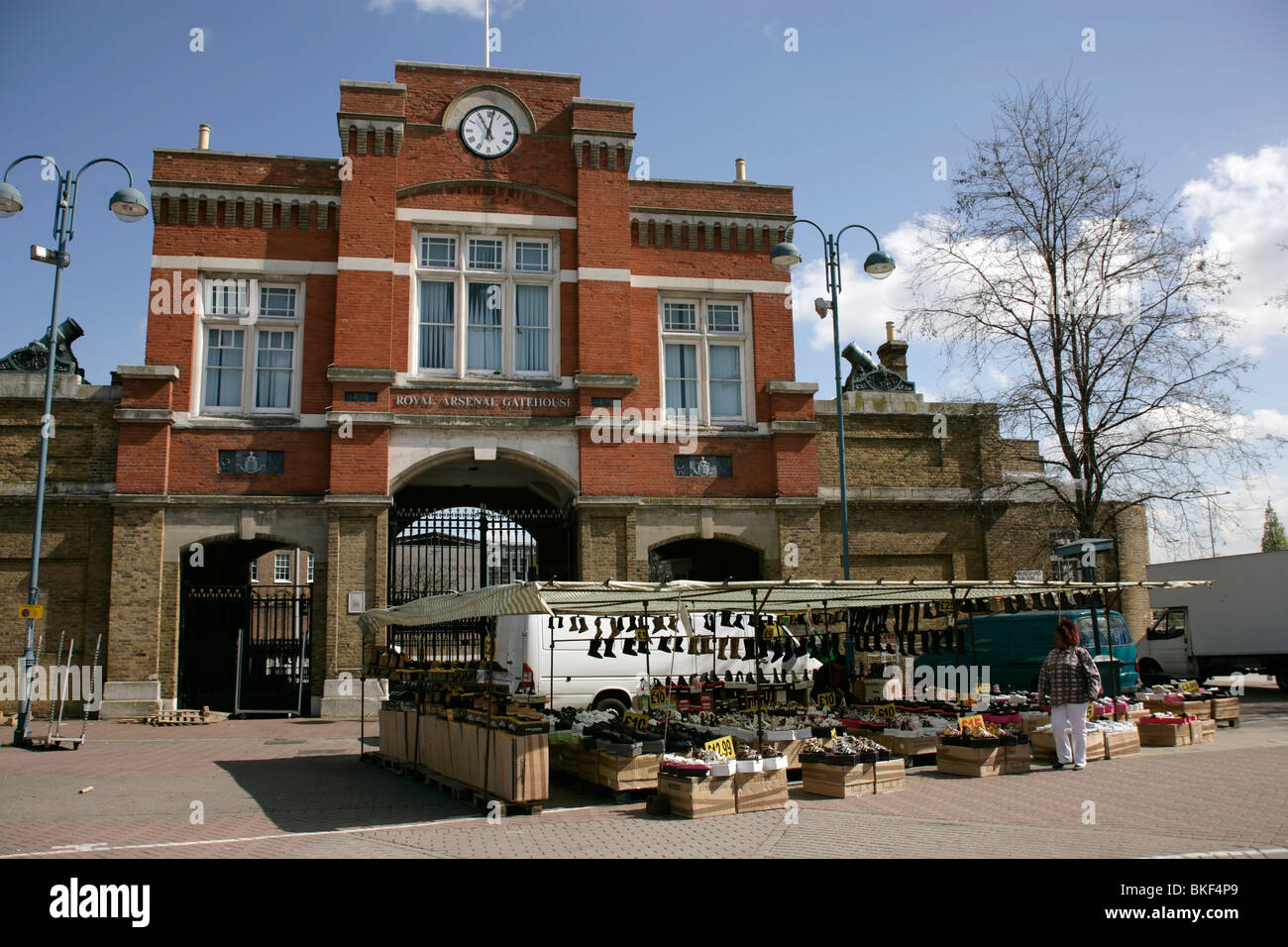 L'Arsenal Royal Gatehouse et Woolwich Woolwich, Marché, sud-est de Londres, Royaume-Uni Banque D'Images