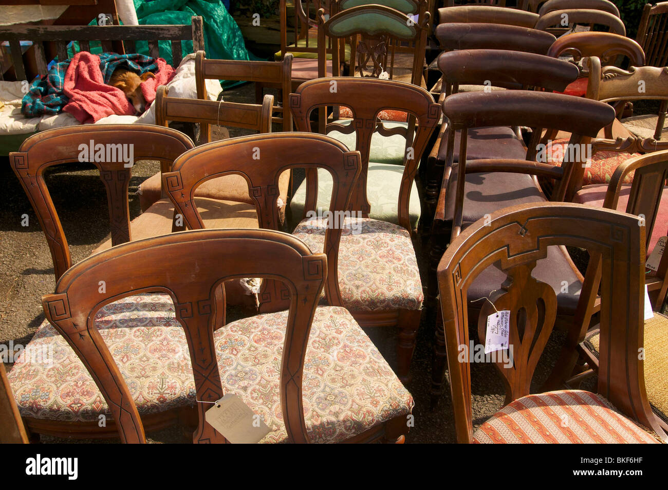 Maison ancienne de chaises. Banque D'Images