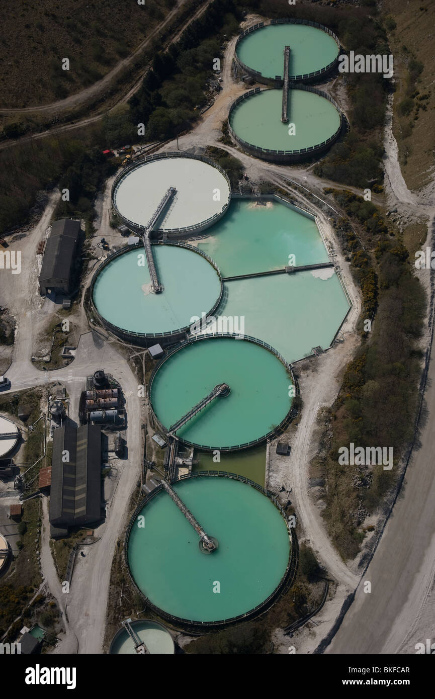 Vue aérienne de la Chine des fosses d'argile à Cornwall. Royaume-uni l'Angleterre Banque D'Images