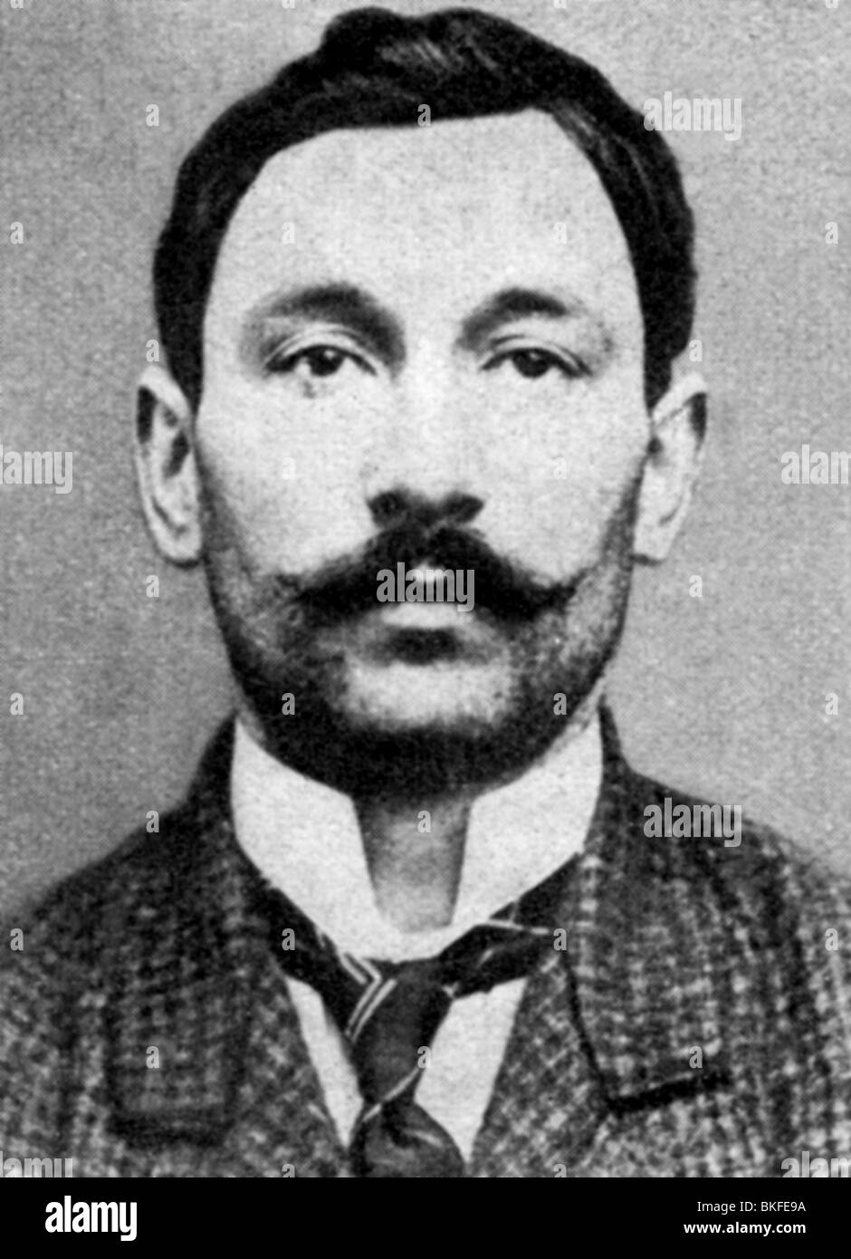 Peruggia, Vincenzo, 11.10.1881 - 8.10.1925, l'Italien voleur, a volé la peinture 'Mona Lisa' dans le Louvre le 21.8.1911, portrait, vers 1910, l'artiste n'a pas d'auteur pour être effacé Banque D'Images