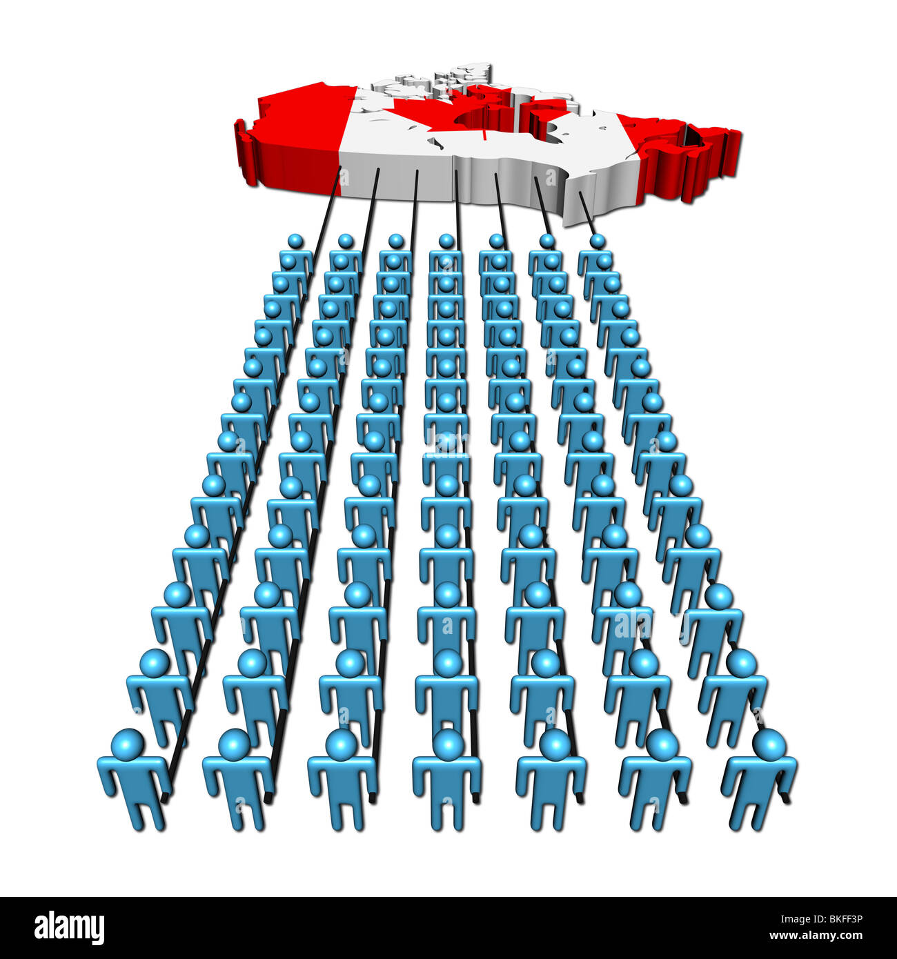 Résumé Les gens d'Équipe Canada carte drapeau illustration Banque D'Images