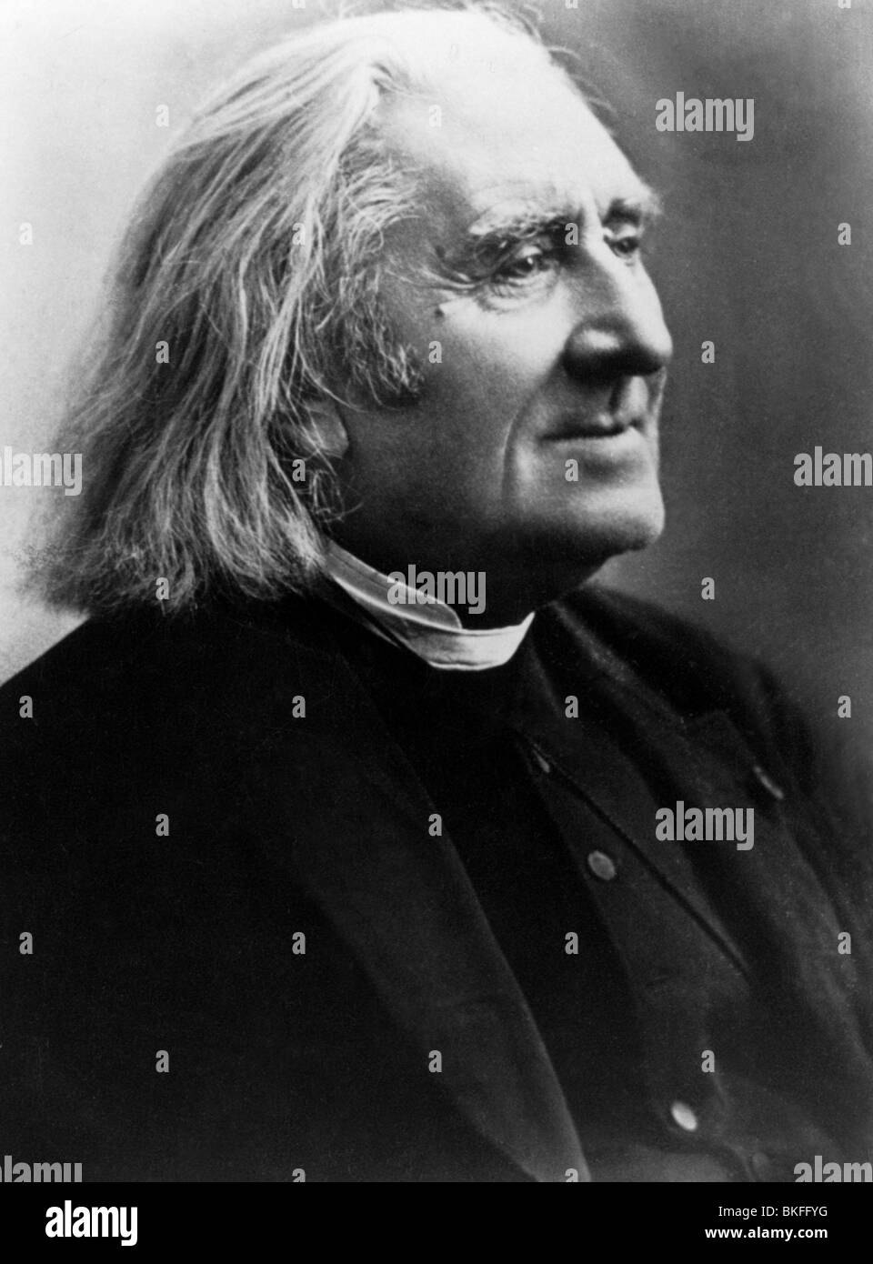 Liszt, Franz, 22.10.1811 - 31.7.1886, compositeur et pianiste hongrois, portrait, photo de Nadar, Paris, 1886, Banque D'Images