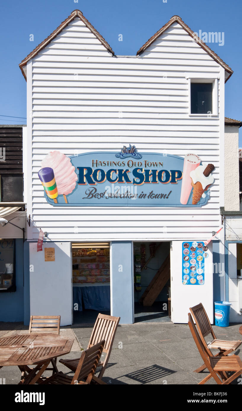 Le Rock Shop au Stade Hastings East Sussex Banque D'Images