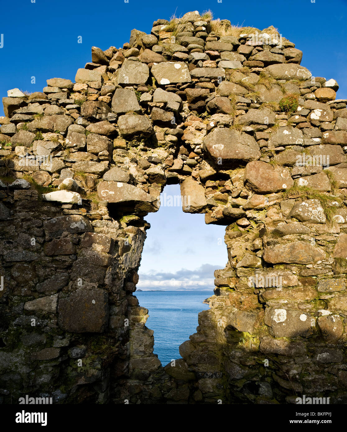 Ruines du château de Duntulm, Isle of Skye, Scotland Banque D'Images