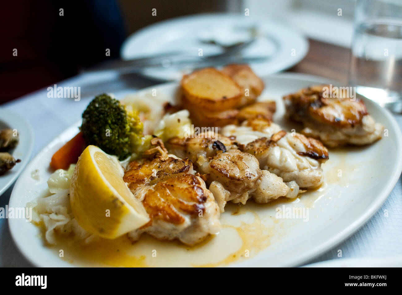 Plat de lotte grillée Banque D'Images