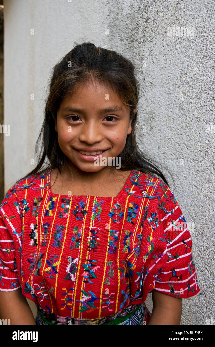Les girl portrait Guatemala Banque D'Images