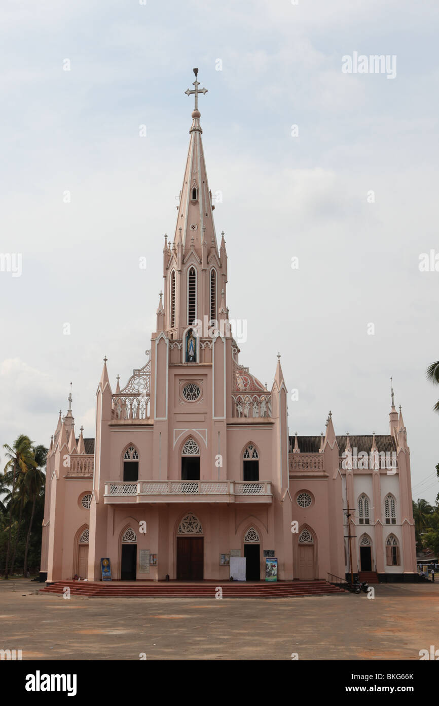 Lourde palli,une église dans le district de thrissur, Kerala, Inde Banque D'Images