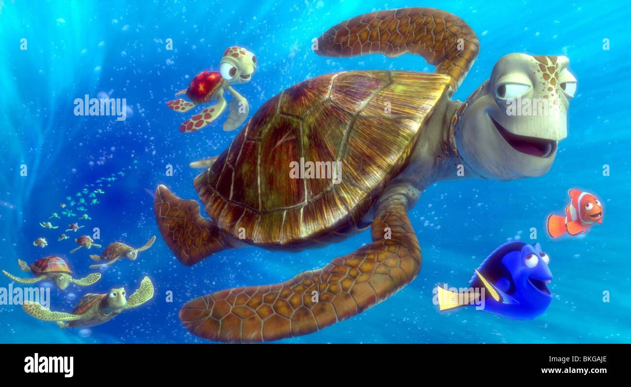 Le monde de Nemo (2003) LE CRÉDIT D'ANIMATION DISNEY FINN 001-05 Banque D'Images