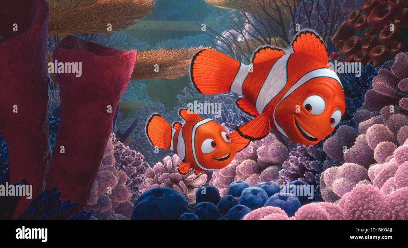 Le monde de Nemo (2003) LE CRÉDIT D'ANIMATION DISNEY FINN 001-08 Banque D'Images