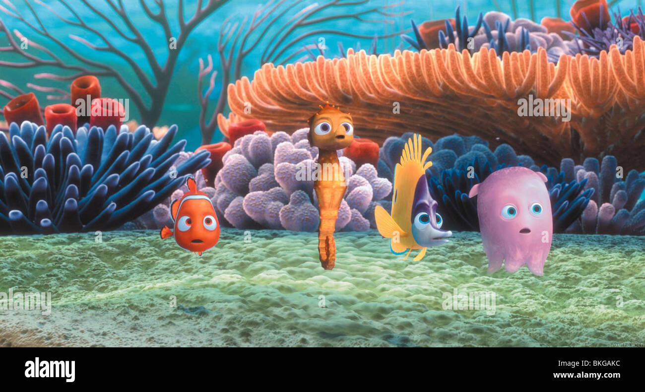 Le monde de Nemo (2003) LE CRÉDIT D'ANIMATION DISNEY FINN 001-19 Banque D'Images