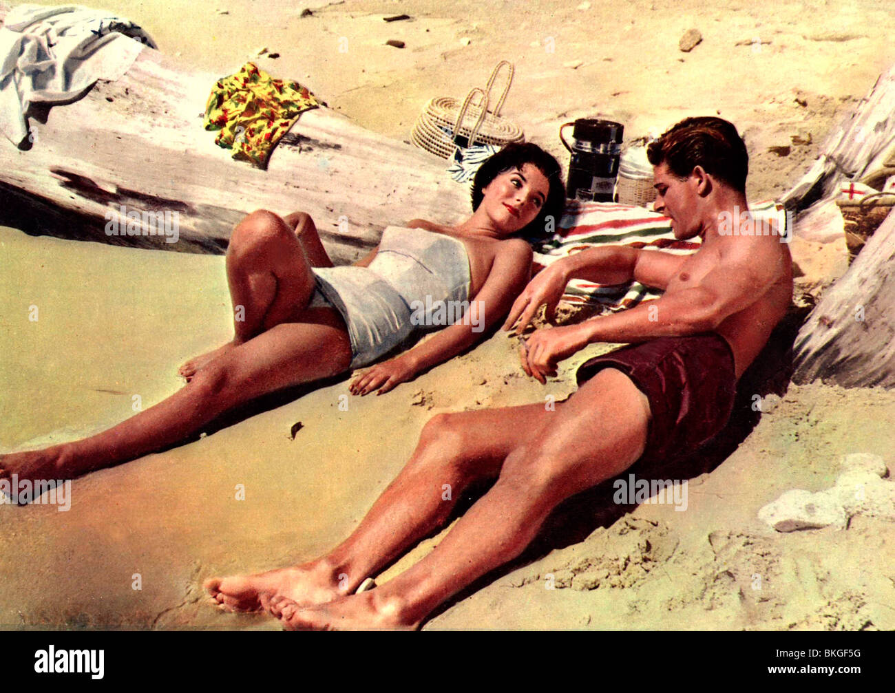 Île AU SOLEIL (1957), Joan Collins, Stephen BOYD FOH 002 ISIS Banque D'Images