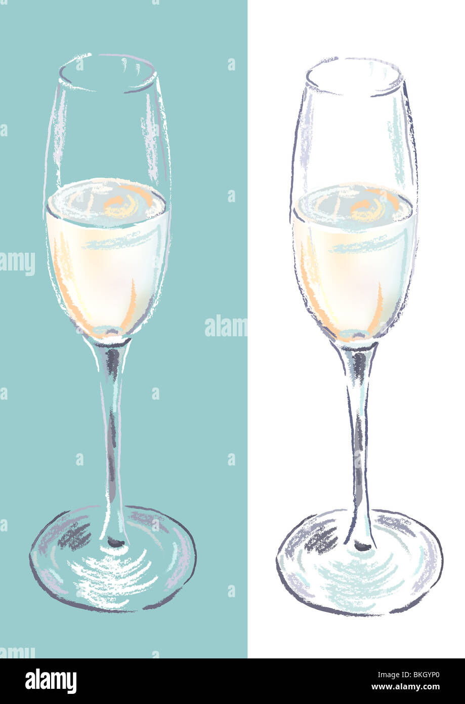 Verres à champagne Banque D'Images