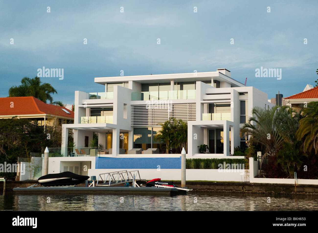 Maison de luxe sur la côte, Surfers Paradise, Queensland, Australie. Banque D'Images