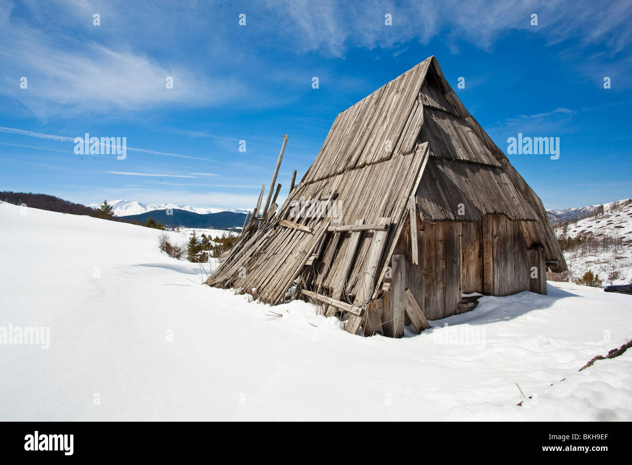 Parc national de Durmitor, hiver, neige, Monténégro Banque D'Images