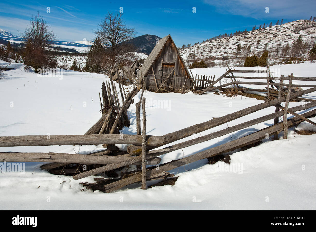 Le Durmitor, hiver, Mountain House, Monténégro Banque D'Images