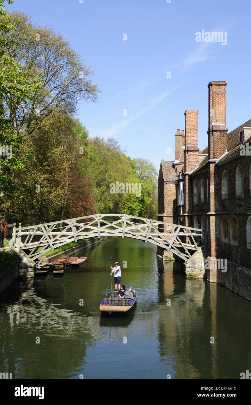 Le pont mathématique, Queens College, Cambridge, Angleterre, Royaume-Uni Banque D'Images