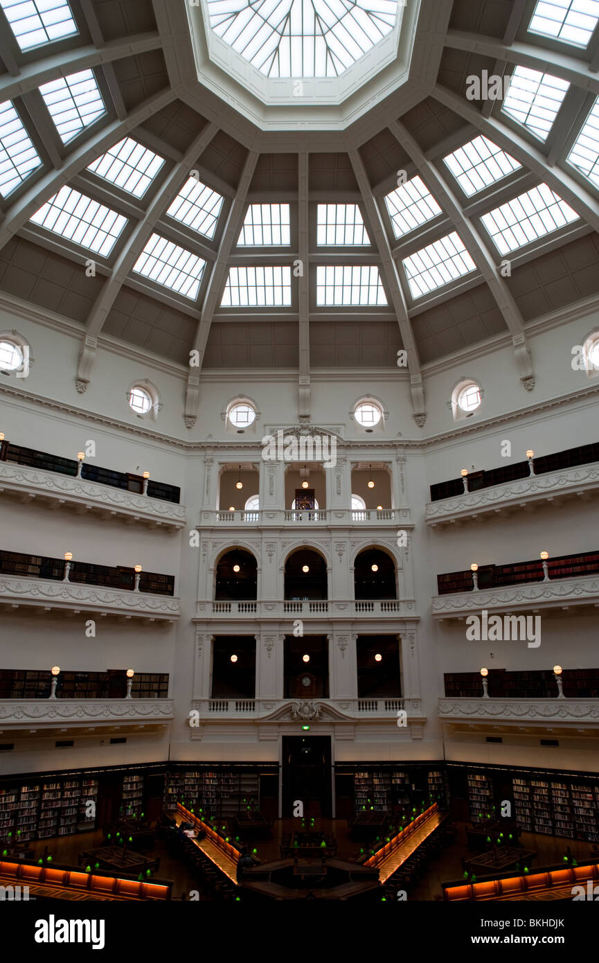 Bibliothèque de l'État de Victoria, Melbourne, Victoria, Australie. Banque D'Images