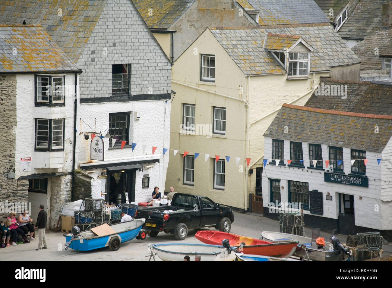 Angleterre Cornwall Port Isaac Harbour Banque D'Images