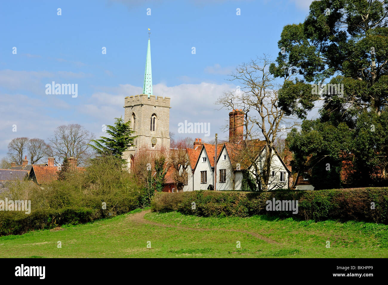 L'église St Mary vierge, Braughing, Bishops Stortford, Herts, UK Banque D'Images