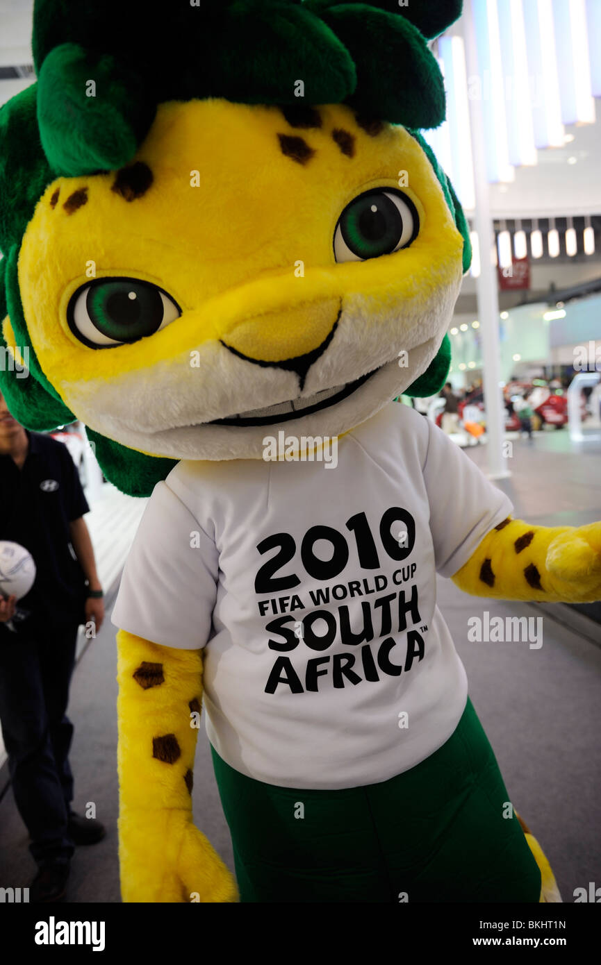 Mascotte de la coupe du monde FIFA 2010 en Afrique. Banque D'Images
