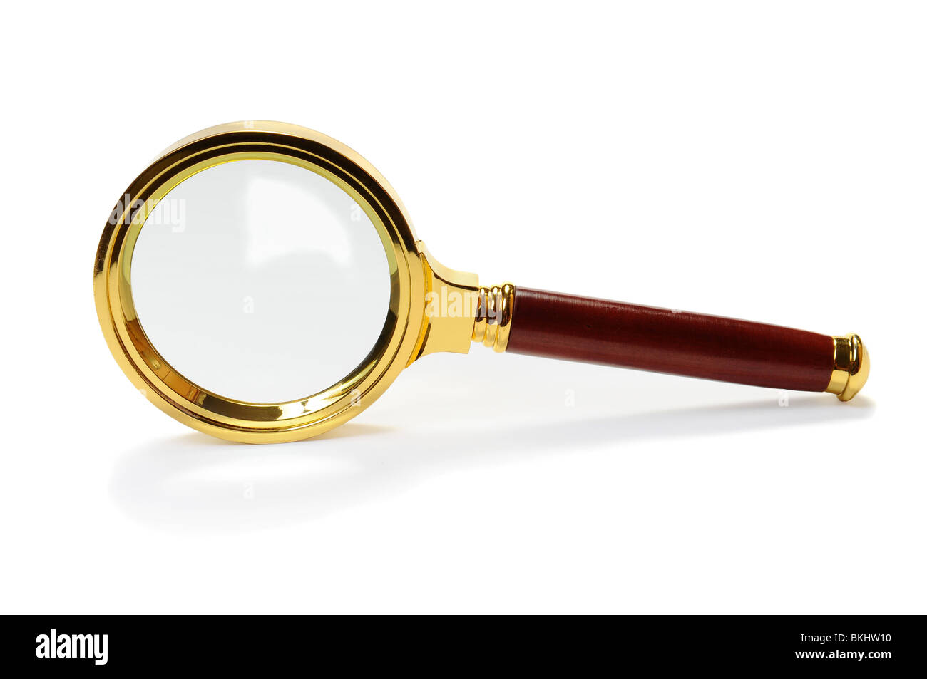 Loupe stand up sur fond blanc. Image isolée Banque D'Images