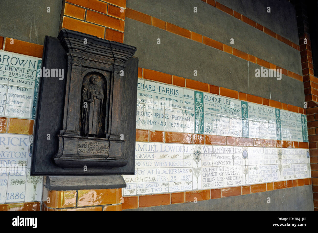 Parc de sculpture Postmans George Frederic Watts Ville de London England UK Banque D'Images