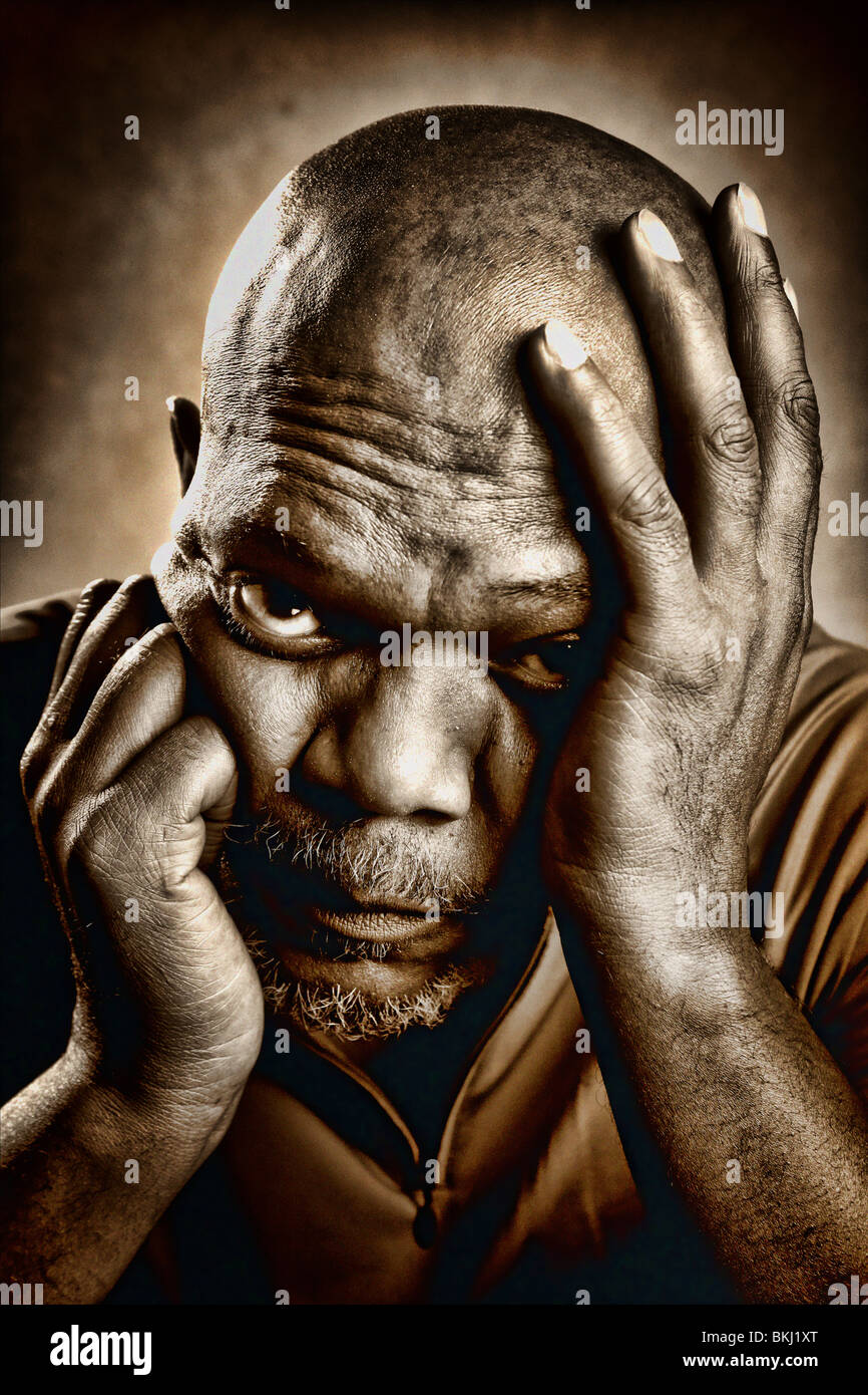 Samuel l Jackson portrait Banque D'Images