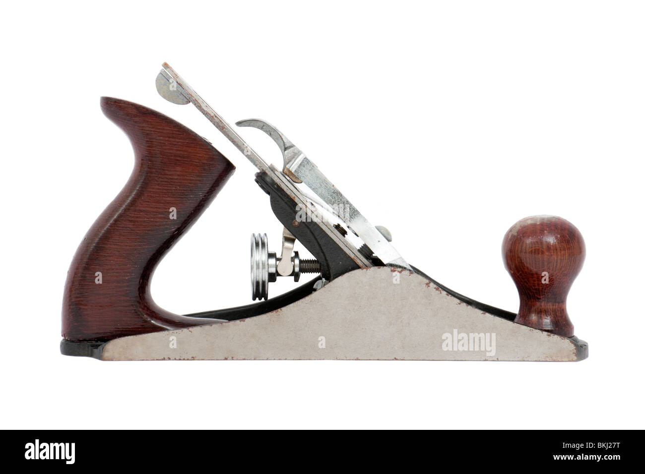 Vintage des années 60, Stanley No 3 / charpentier bois manuel avion, isolé sur fond blanc Banque D'Images