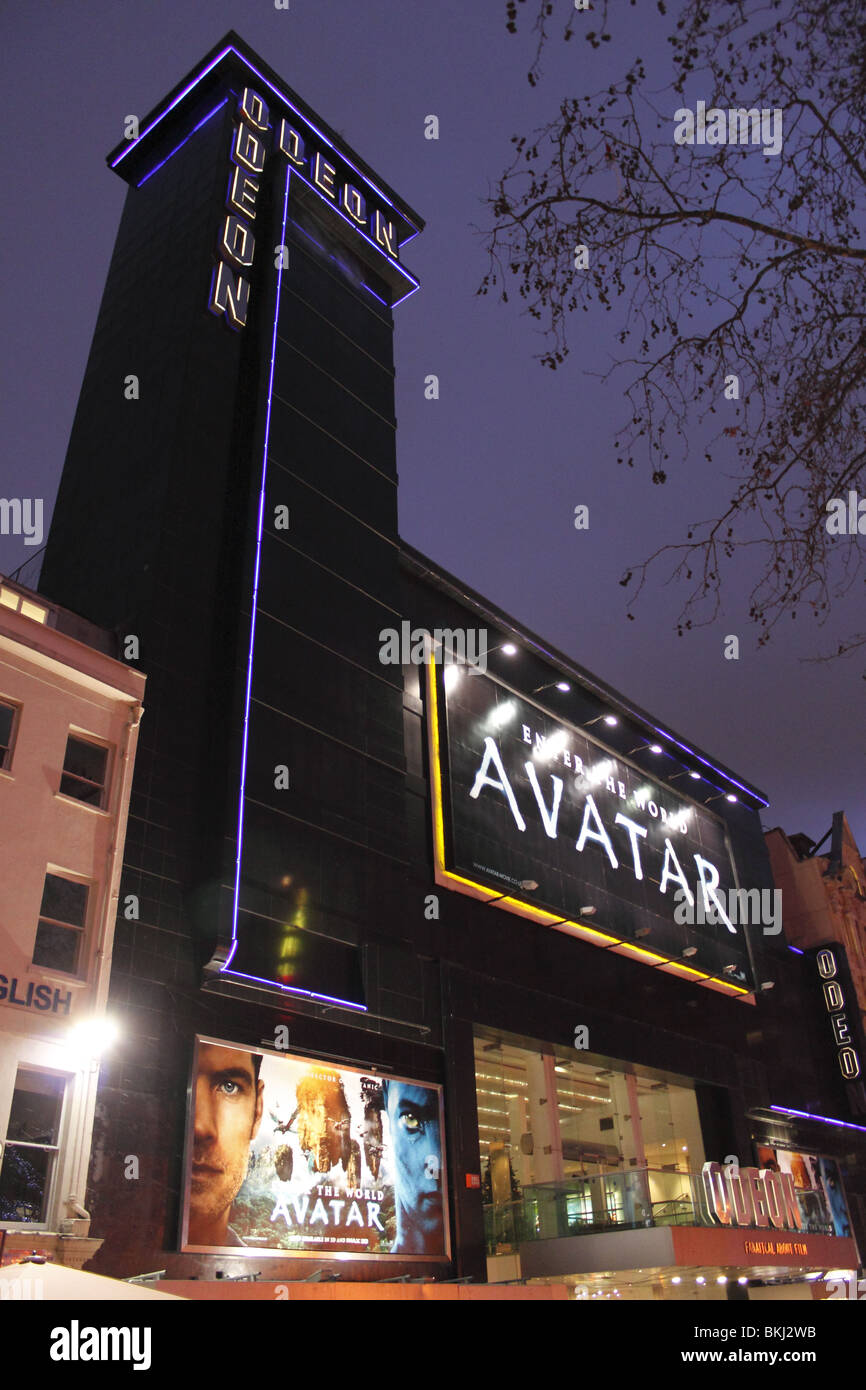 Avatar montrant à l'Odeon Leicester Square Londres Décembre 2009 Banque D'Images