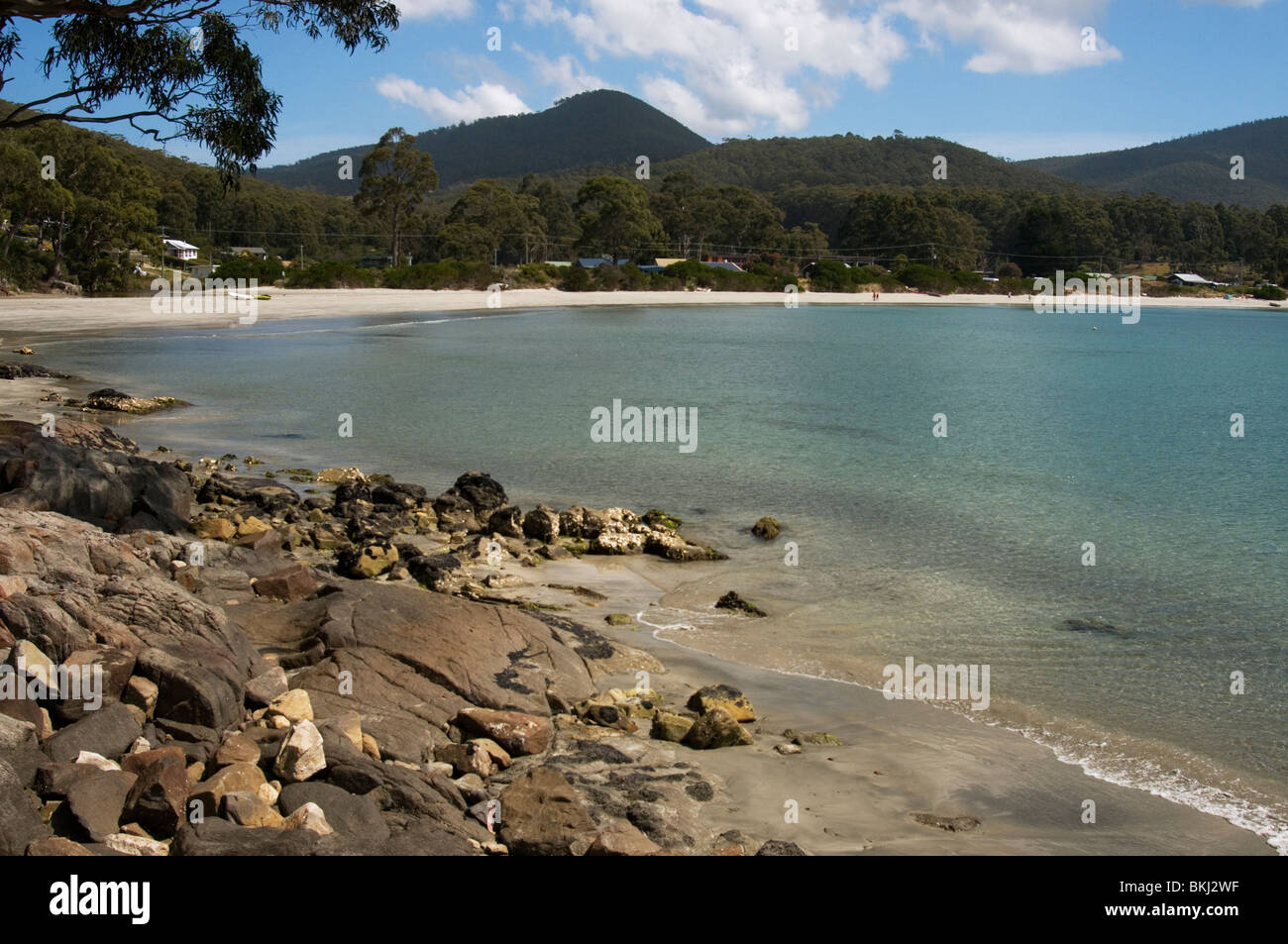 Adventure Bay township sur Bruny Island est une petite communauté de visiteurs et de résidences secondaires, Tasmanie, Australie Banque D'Images