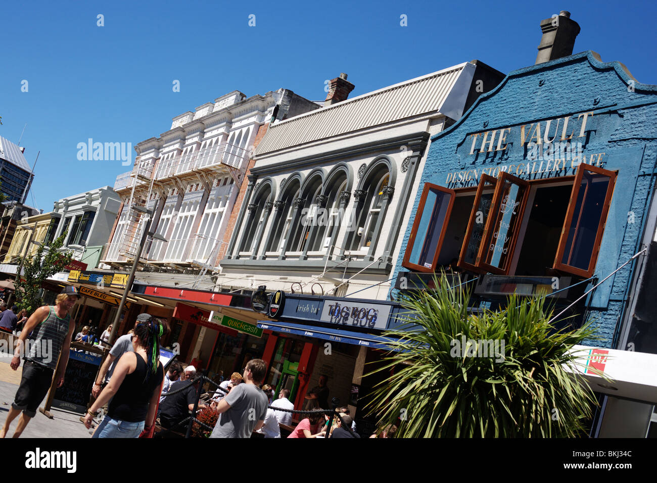 Une rue dans le centre de Christchurch, Canterbury, Nouvelle-Zélande Banque D'Images