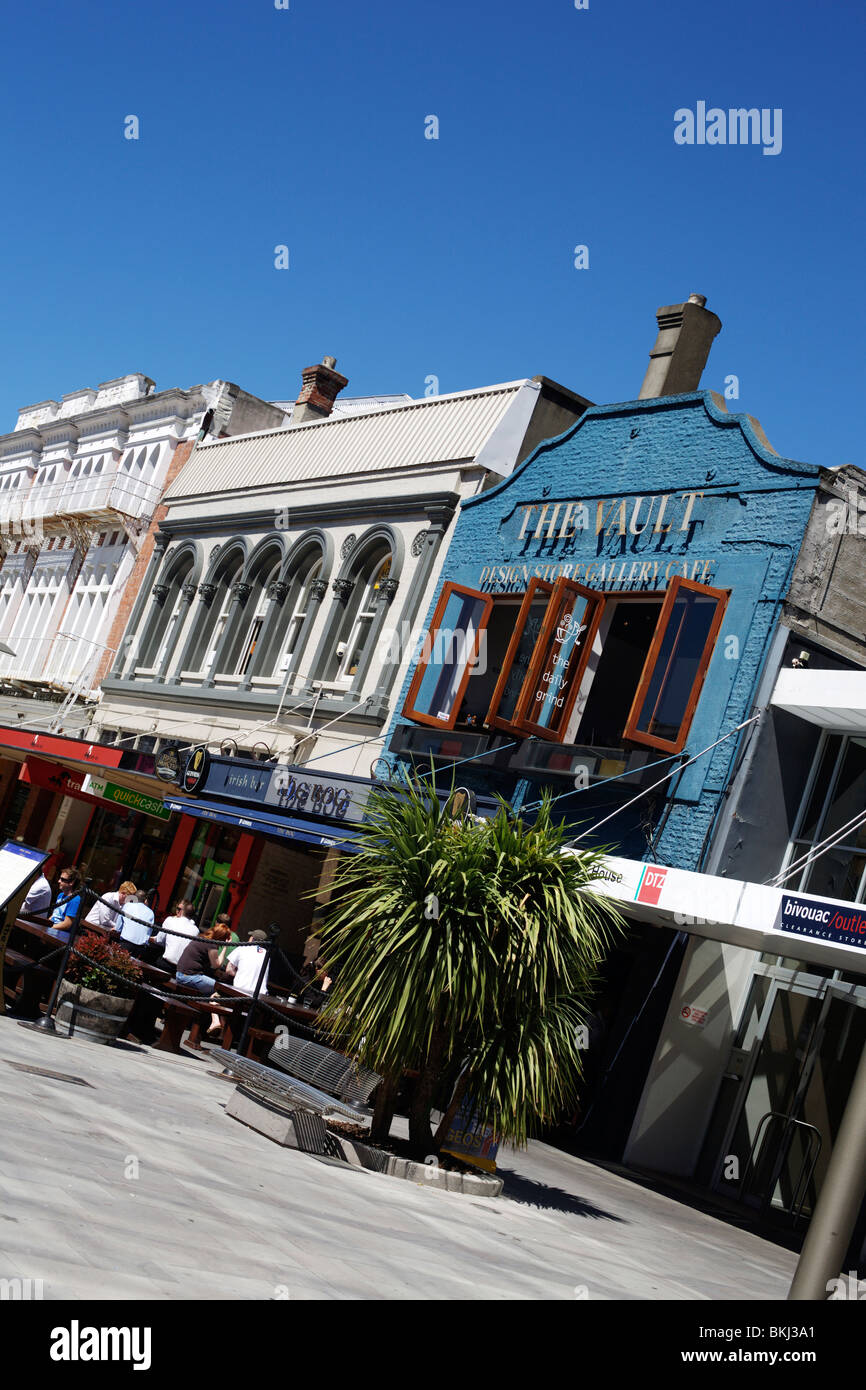 Une rue dans le centre de Christchurch, Canterbury, Nouvelle-Zélande Banque D'Images