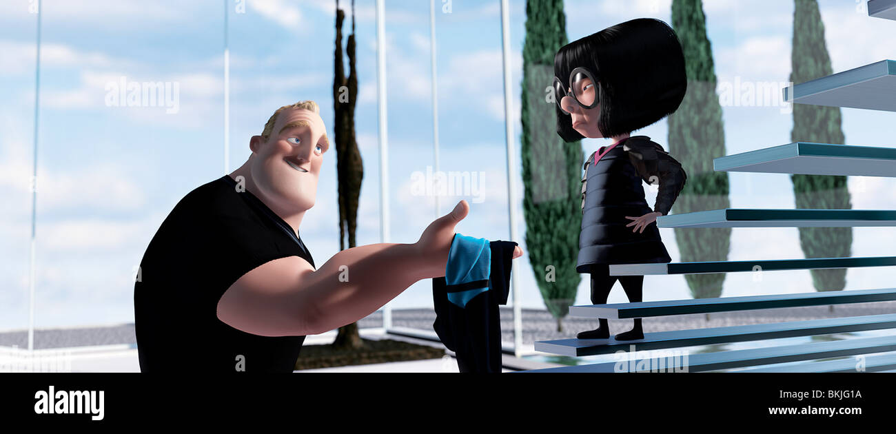 Les Indestructibles (2004) M. ANIMATION INCROYABLE (caractère), Edna (mode caractère) DISNEY CRÉDIT INCE 001-04 Banque D'Images