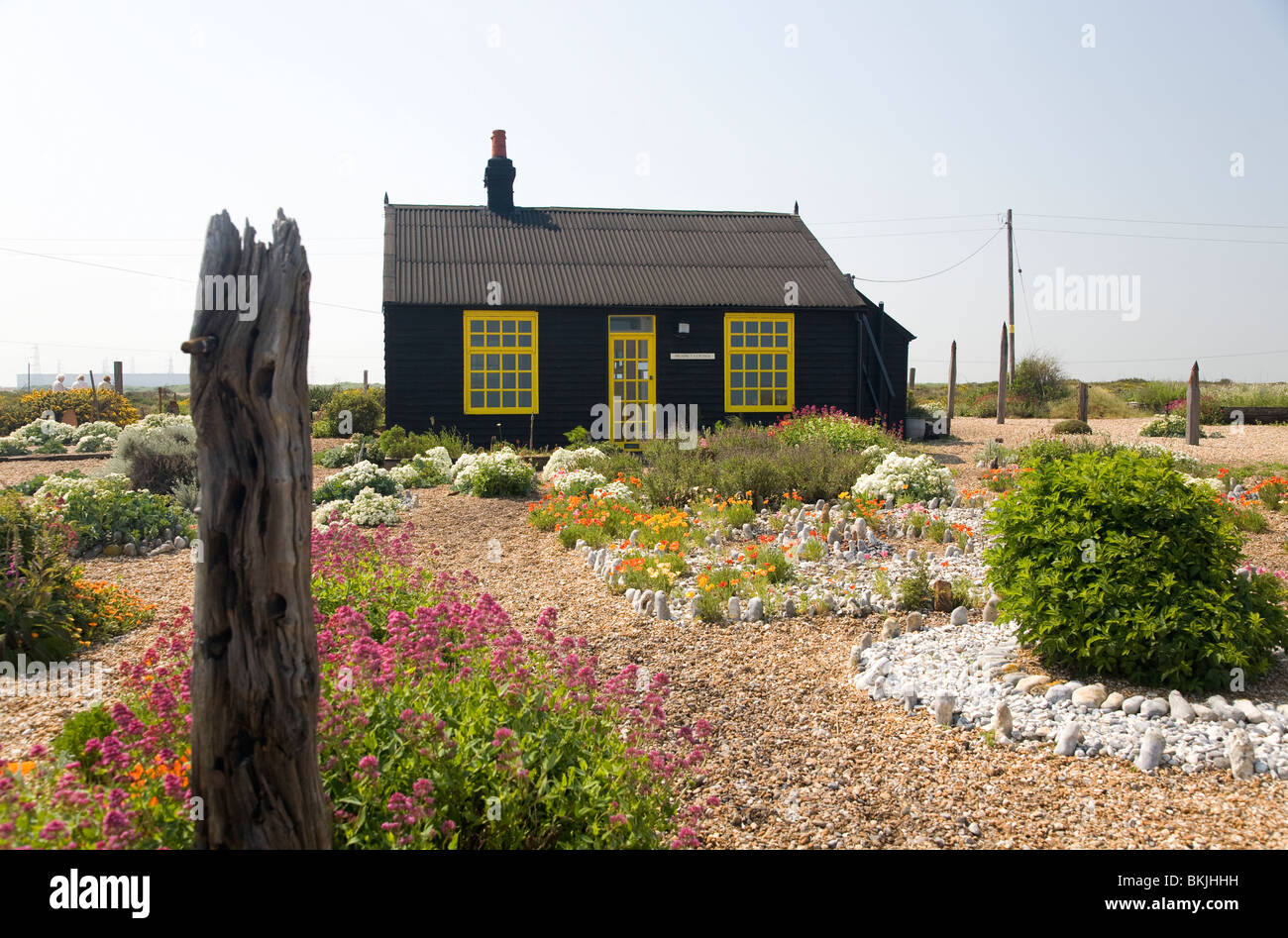Perspective Cottage, Dungeness, Kent UK Banque D'Images