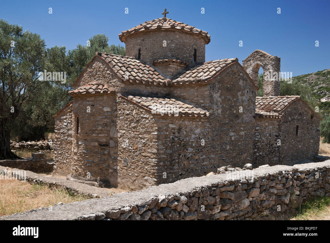 Diasoritis Saint-georges église Byzantine, Chalki, l'île de Naxos, Grèce Banque D'Images