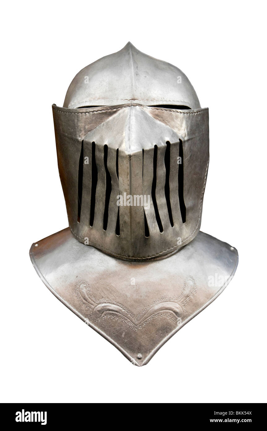 Fermer casque sur un fond blanc Banque D'Images